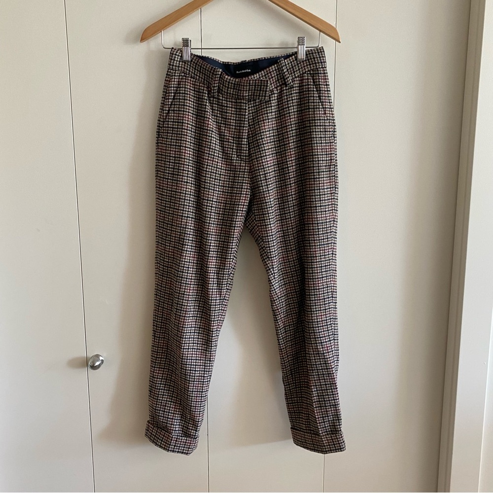 Frank and Oak houndstooth pants plaid
